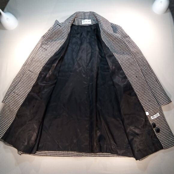 Preston & York 100% Wool Houndstooth Coat Women’s 14 Made in USA - Picture 5 of 7